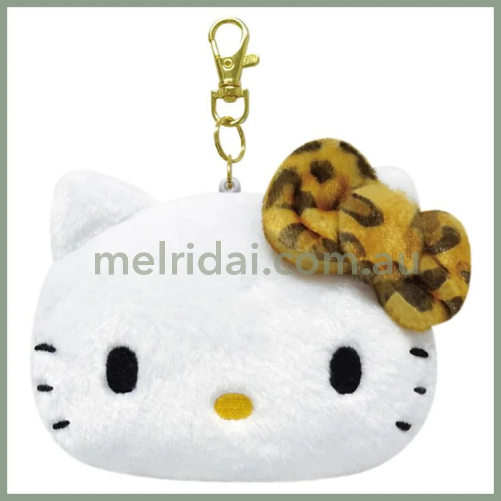 Sanrio | Hello Kitty Pass Case Card Holder Pouch & Reel 90×122×47Mm (Leopard Series)