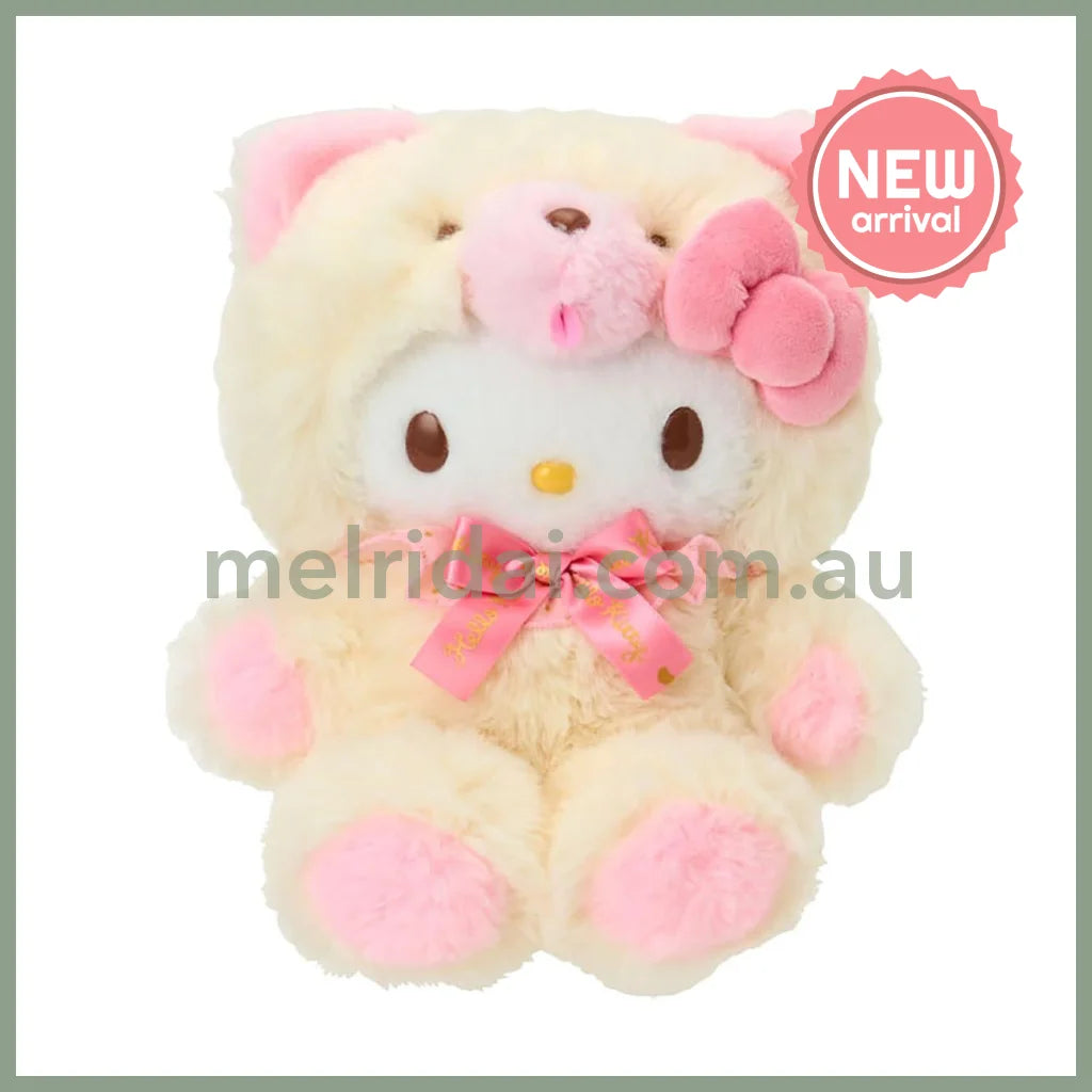 SANRIO | Hello Kitty Plush Doll Fluffy Toy 25×15×23cm (Fuwamosa Doll)