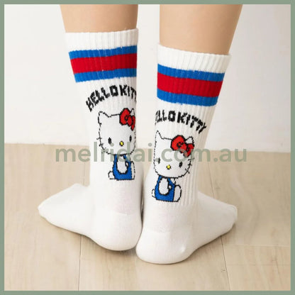 Sanrio | Hello Kitty Socks 23 - 25Cm 日本三丽鸥 凯蒂猫运动袜 中筒袜