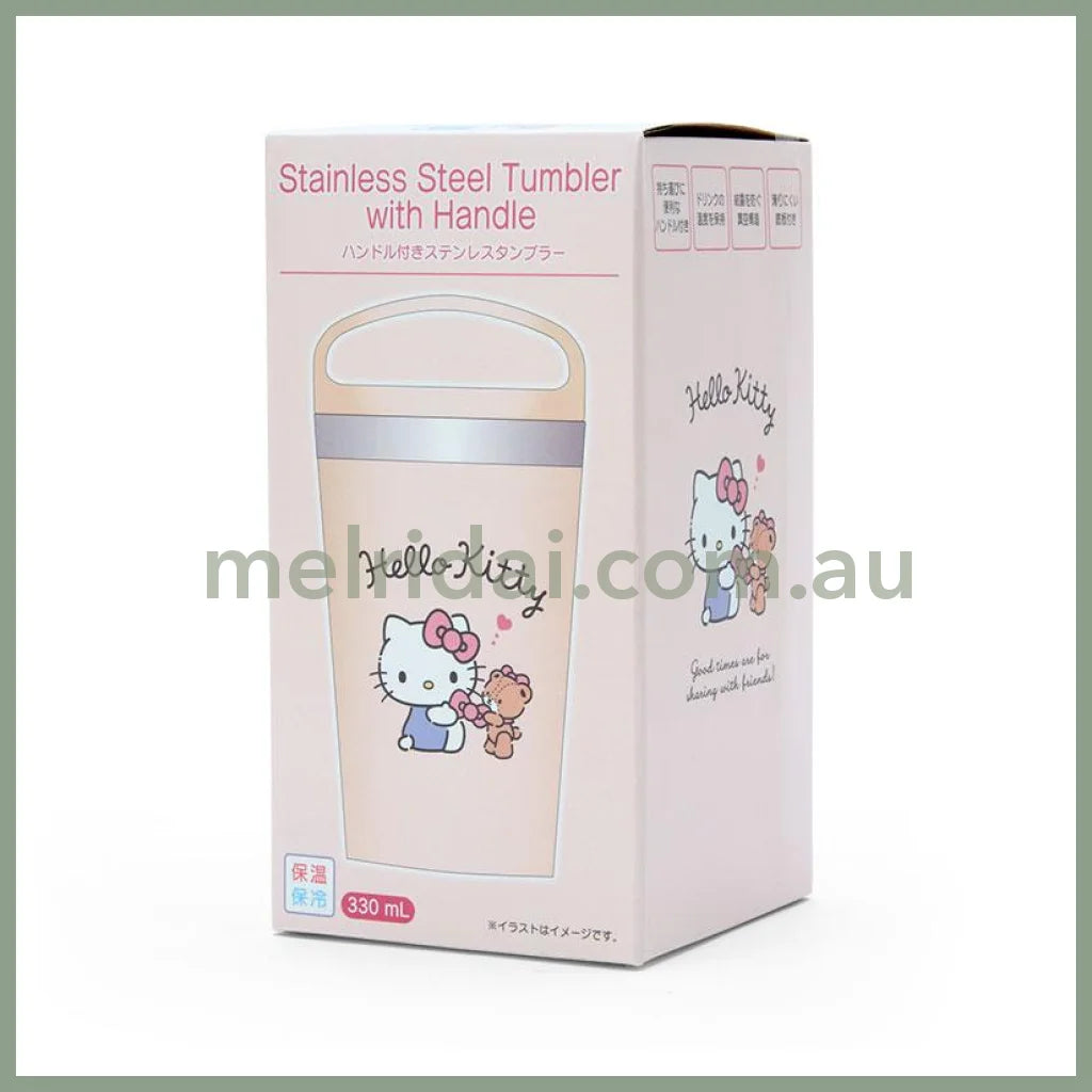 Sanrio | Hello Kitty Stainless Steel Tumbler With Handle 330Ml 日本三丽鸥 凯蒂猫 便携保温杯/随身杯/手提/桌面杯