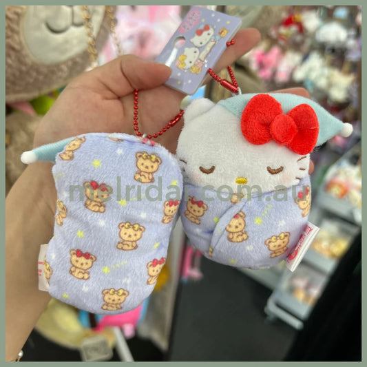 Sanrio | Hello Kitty Swaddle Mascot Keychain Red Ribbon 8.8*7.7*4.5Cm (Kt50Th) 日本三丽鸥