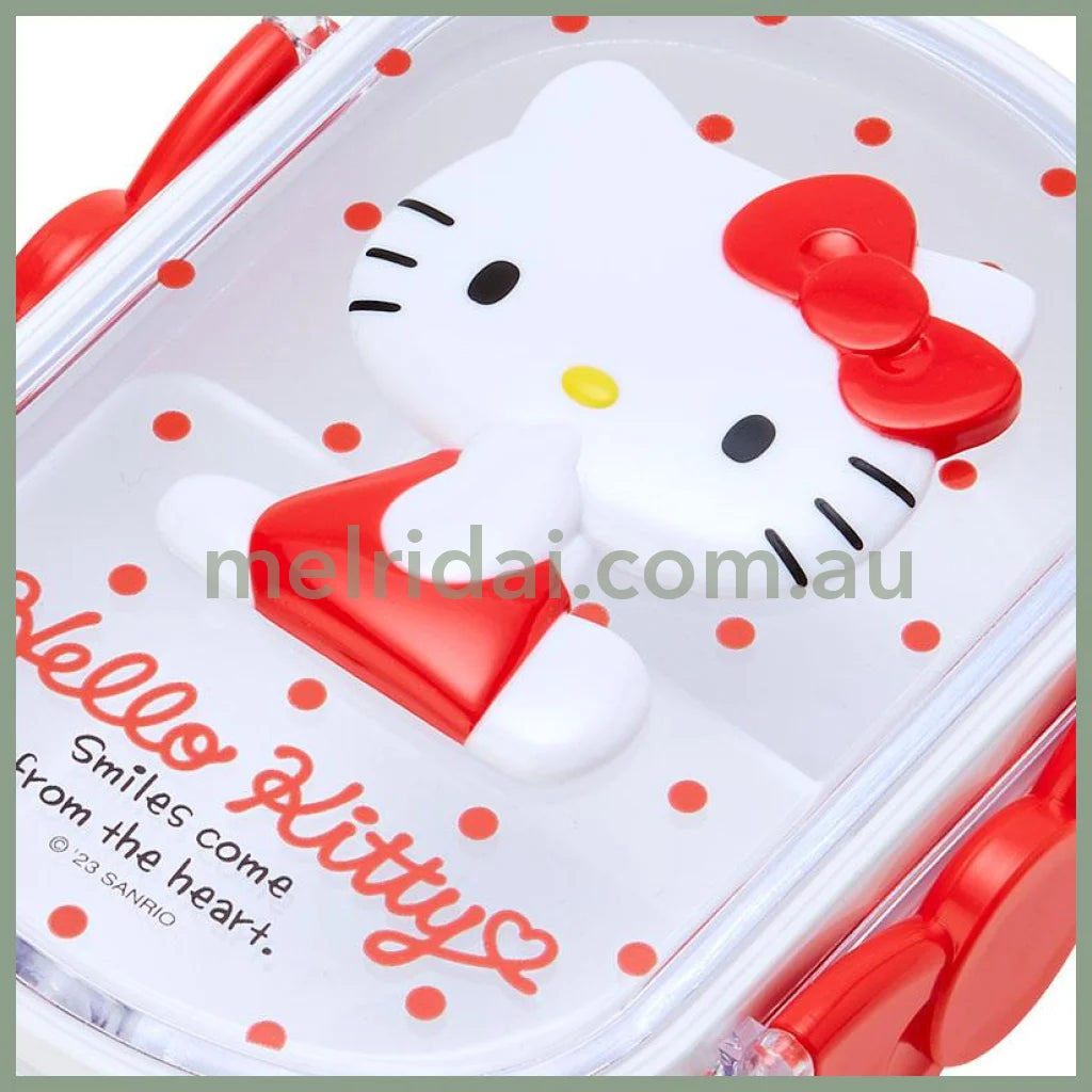 Sanrio | Hello Kitty Transparent Double Button Lunch Box 360Ml //