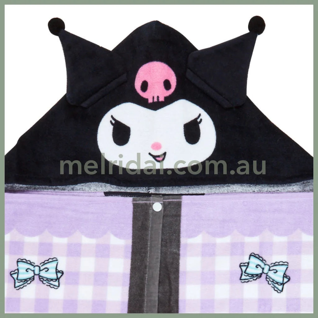 Sanrio | Hooded Towel 120×1×50Cm 日本三丽鸥 儿童连帽纯棉浴巾 速干保暖