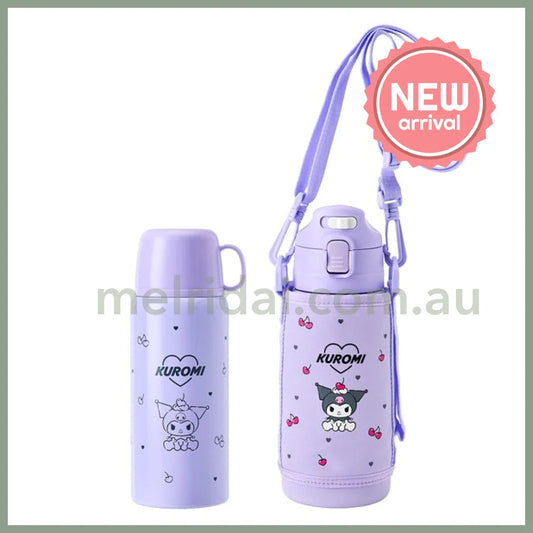 Sanrio | Kuromi 2Way Stainless Bottle With Strap Case 670Ml