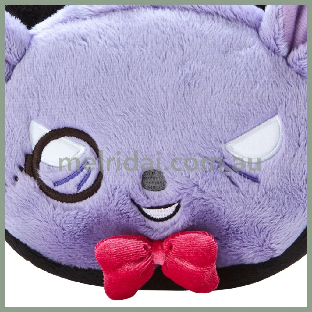 Sanrio | Kuromi & Baku Face Shaped Fur Pouch (Kuromi Delusional Lady) 17×8×16Cm //