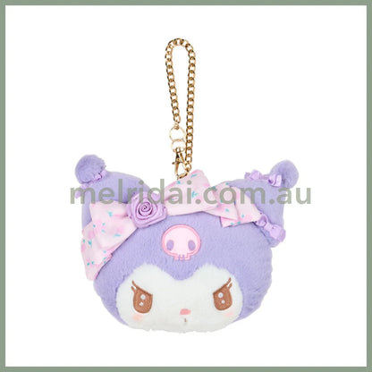 Sanrio | Kuromi Face-Shaped Pass Case 16 X 12 4Cm (Dolly Rose)