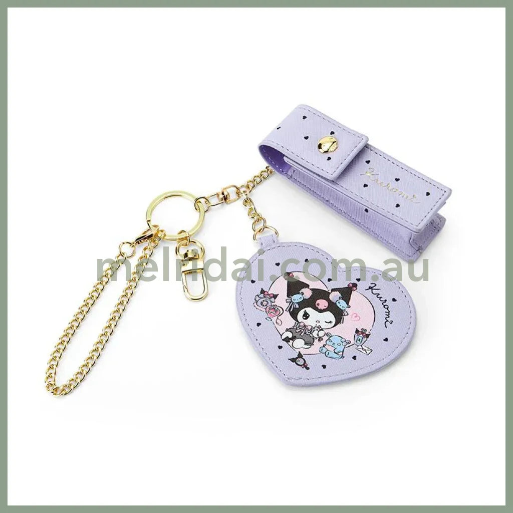 Sanrio | Kuromi Lip Case Mirror Keychain 3×3×10Cm(Romantic Room)