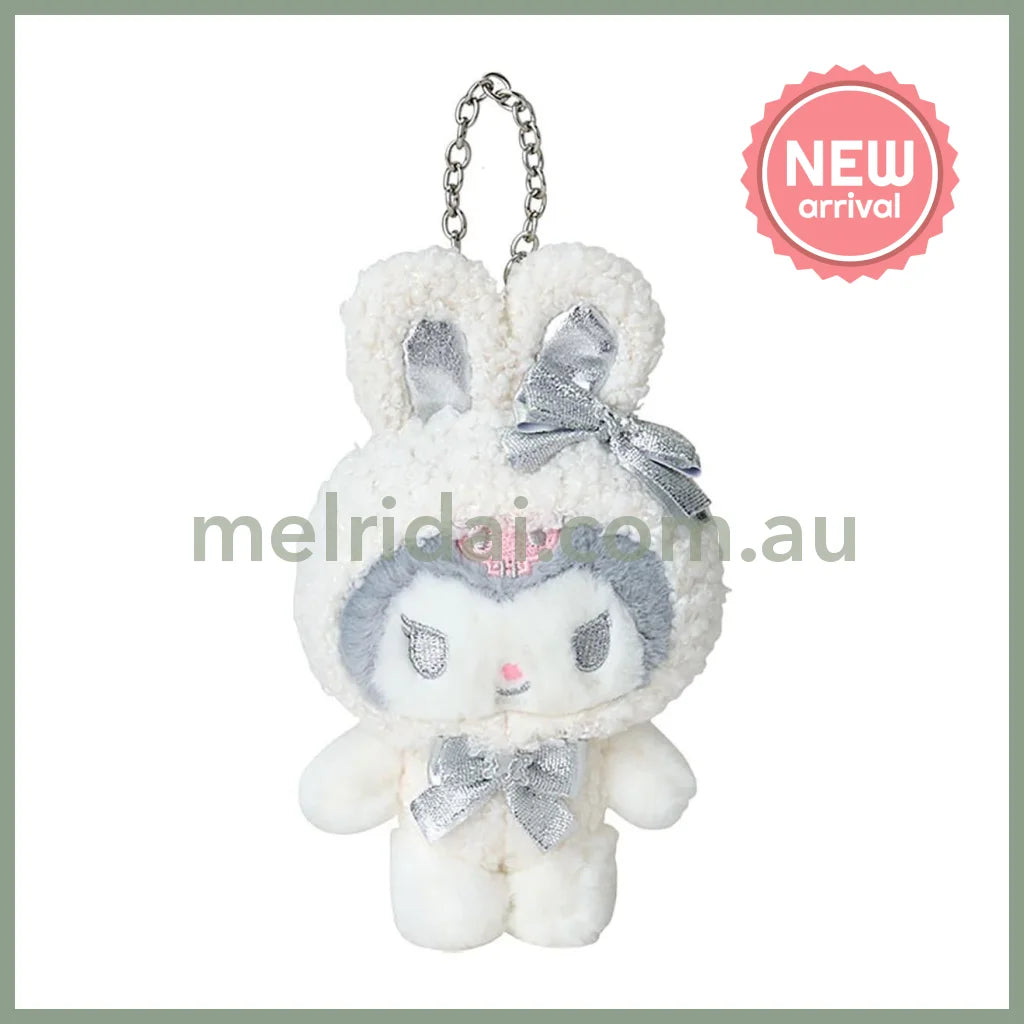 Sanrio | Kuromi Mascot Charm Holder Keychain 17.1 X 11.3 6.4Cm (Fluffy Snow Rabbit)