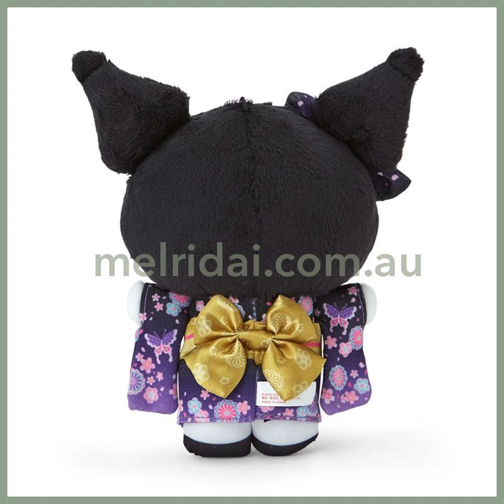 Sanrio | Kuromi Mascot Holder Plush Keychain 18×7×15Cm (Kimono/ Sakura 2024)