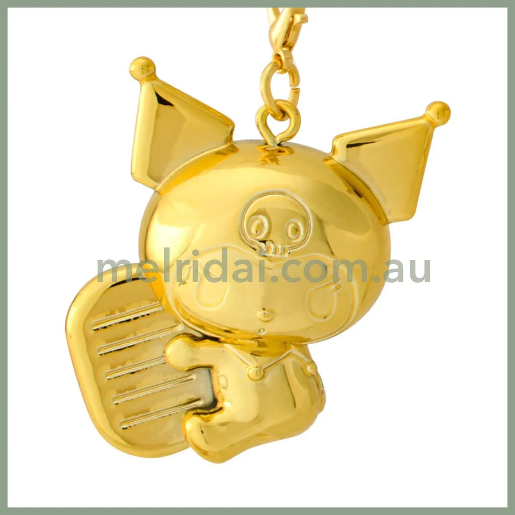 Sanrio | Kuromi Netsuke Gold Color Charm W2.8×D2.6×H4.4Cm (Zodiac Fortune 2024 - Snake)