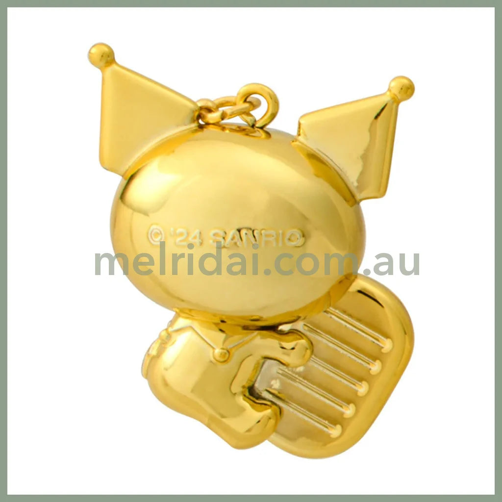 Sanrio | Kuromi Netsuke Gold Color Charm W2.8×D2.6×H4.4Cm (Zodiac Fortune 2024 - Snake)