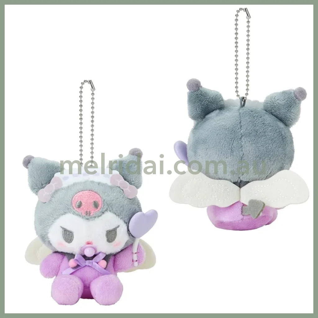 Sanrio | Kuromi Plush Mascot Holder Keychain W12×D5.5×H12Cm (Baby Angel)