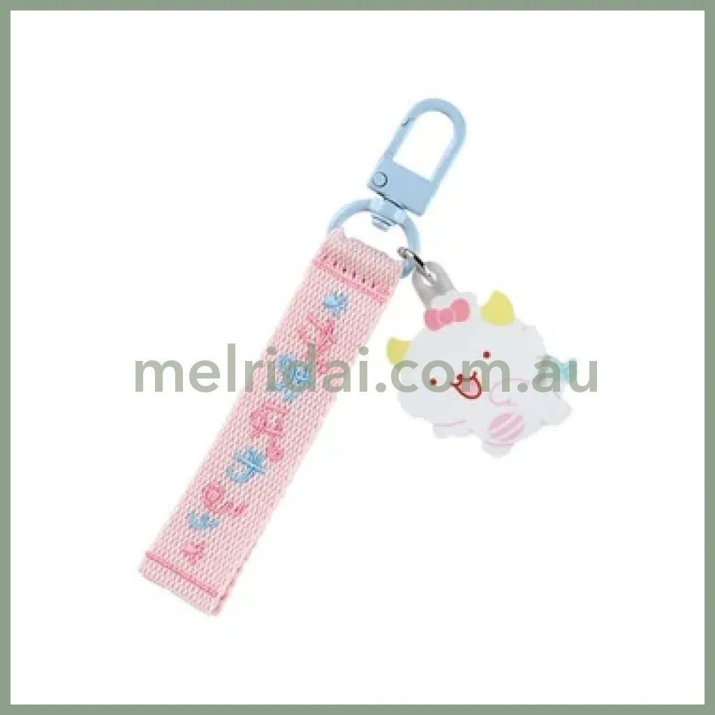 Sanrio | Logo Embroidered Tag Key Holder Keychain Strap 2×0.5×9Cm 日本三丽鸥