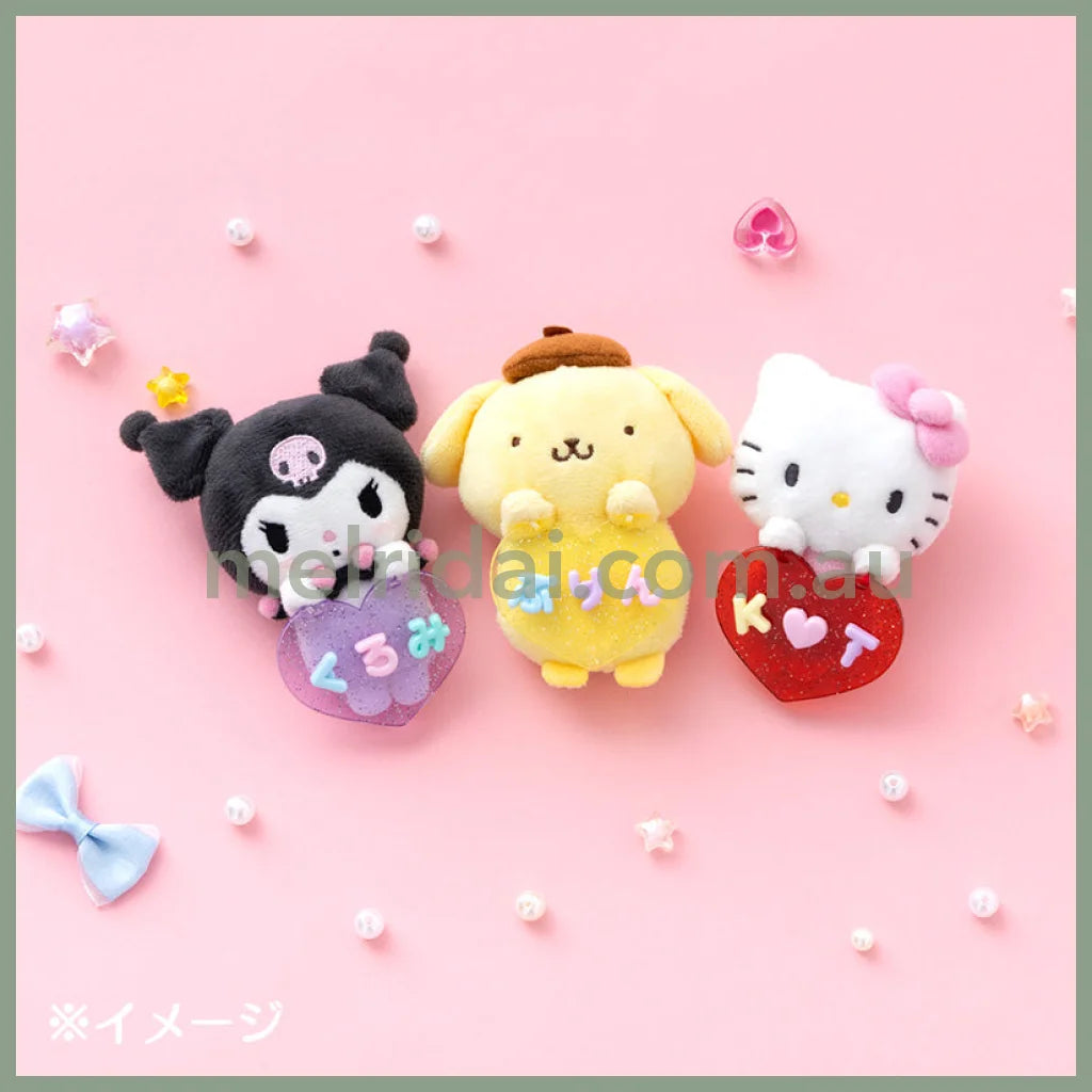 Sanrio | Mascot Brooch 6.5×3.5×9Cm (My Snap-On Letters) 日本三丽鸥 玩偶造型胸针/别针徽章（偶像应援）