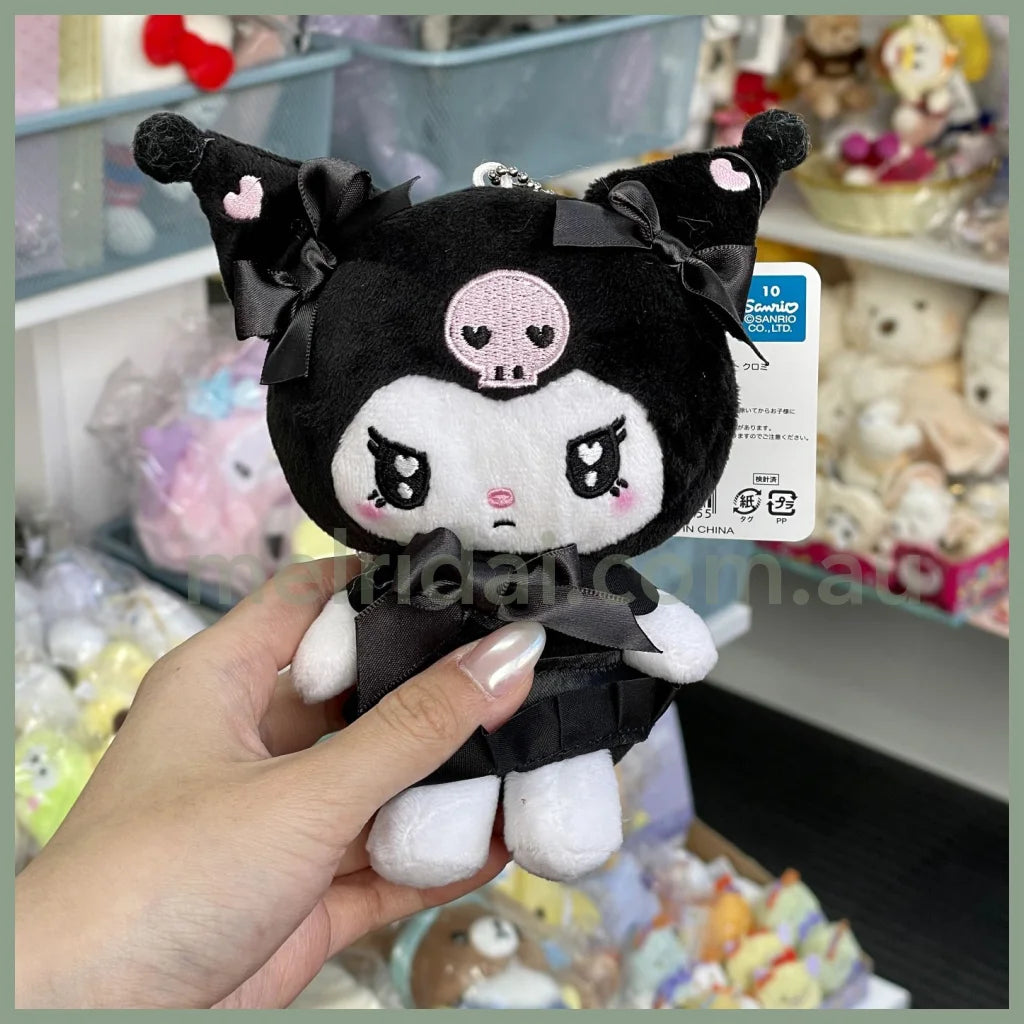 Sanrio | Mascot Holder Approx.10Cm 日本三丽鸥 毛绒玩偶/挂件/包挂 黑丝带系列 爱心眼 库洛米Kuromi