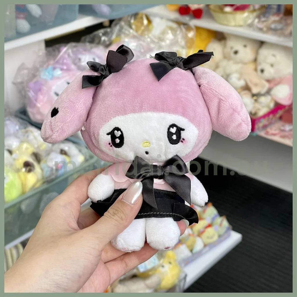 Sanrio | Mascot Holder Approx.10Cm 日本三丽鸥 毛绒玩偶/挂件/包挂 黑丝带系列 爱心眼 美乐蒂My Melody