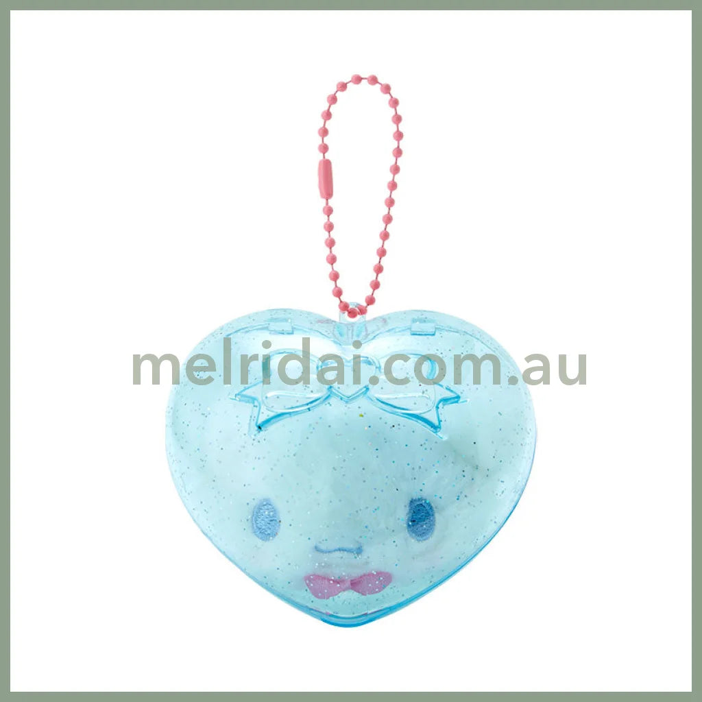 Sanrio | Mascot Holder In Heart Case 8×4.5×7Cm 日本三丽鸥 毛绒大脸爱心挂饰/珠链挂件 爱心壳可拆 玉桂狗Cinnamoroll