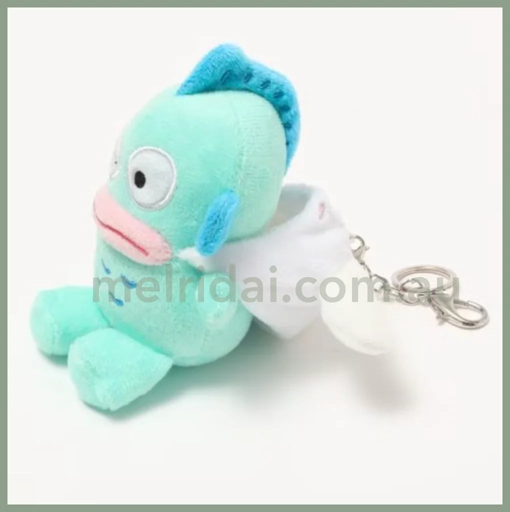 Sanrio | Mascot Holder Keychain Hangyodon Cinnamoroll Approx.19Cm 日本三丽鸥 人鱼汉顿/丑鱼 玉桂狗头套可摘 毛绒挂件/包挂/钥匙链