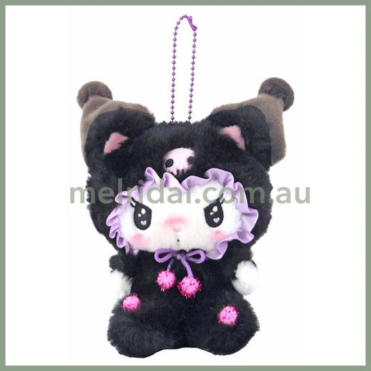 Sanrio | Mascot Holder Plush Keychain 6.5 X 14.1 16.0Cm (Kuromi Black Cat)