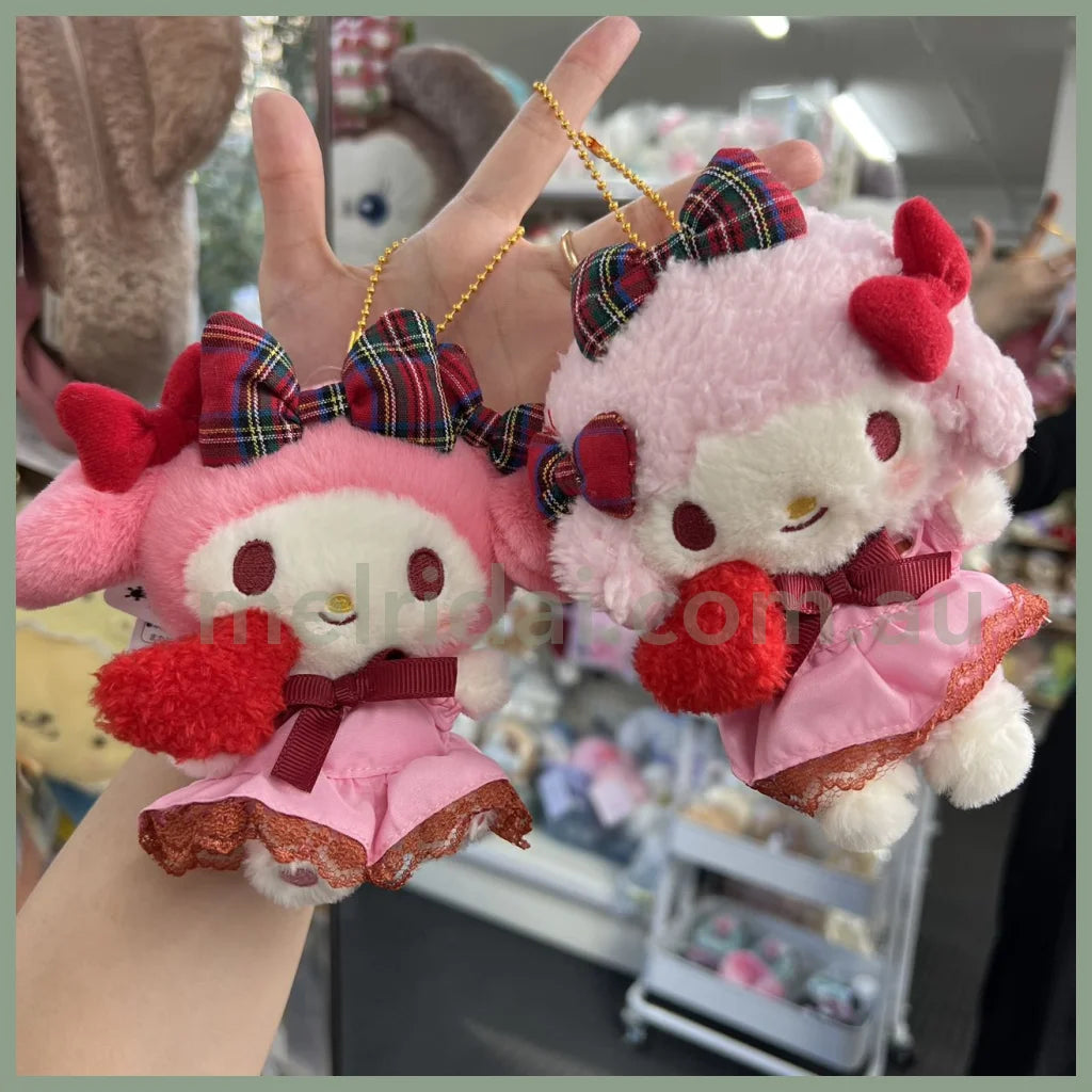 Sanrio | Mascot Holder Plush Keychain Approx.14Cm (Ribbon Love) 日本三丽鸥 毛绒玩偶挂件/包挂/钥匙链（蝴蝶结爱心）