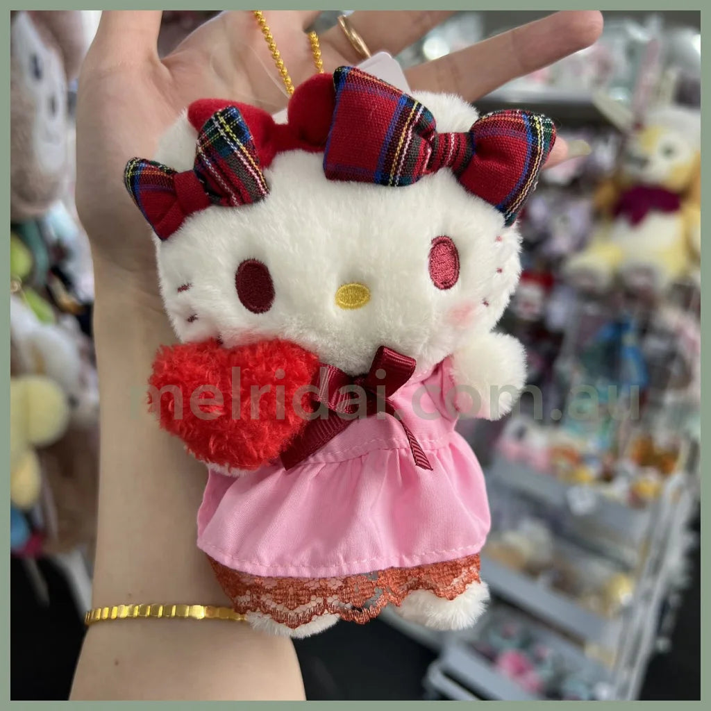 Sanrio | Mascot Holder Plush Keychain Approx.14Cm (Ribbon Love) 日本三丽鸥