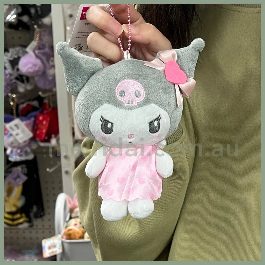 Sanrio | Mascot Holder Plush Keychain Pouch H13×W10Cm 日本三丽鸥 玩偶挂件/包挂/钥匙链/背后有拉链可放零钱小物（天使系列） 库洛米Kuromi