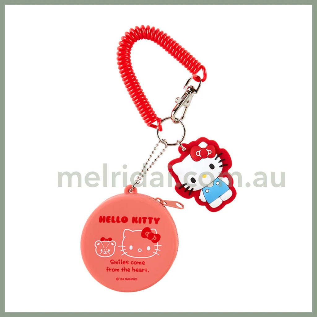 Sanrio | Mini Case Charm Keychain 日本三丽鸥 硅胶圆形零钱包/小药盒 挂件/钥匙链/线圈/珠链/登山扣 可拆卸 凯蒂猫Hello Kitty