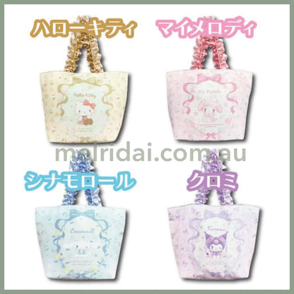 Sanrio | Mini Tote Bag Lunch Ｈ20×Ｗ30×Ｄ13Cm 日本三丽鸥 花瓣提手 迷你托特包/午餐包/内侧有暗扣