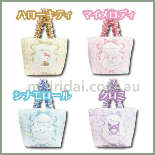 Sanrio | Mini Tote Bag Lunch Ｈ20×Ｗ30×Ｄ13Cm 日本三丽鸥 花瓣提手 迷你托特包/午餐包/内侧有暗扣