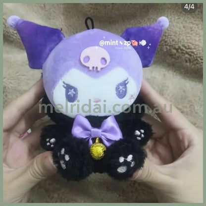 Sanrio | Mofumofu Kuromi Mascot Holder Keychain (Black Cat) Approx.10Cm 日本三丽鸥 库洛米