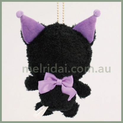 Sanrio | Mofumofu Kuromi Mascot Holder Keychain (Black Cat) Approx.10Cm 日本三丽鸥 库洛米