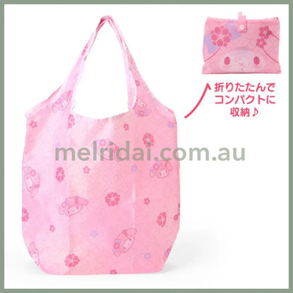 SANRIO | My Melody Eco Shopping Tote Bag W49×D18×H69cm (Japanese Pattern Pink)