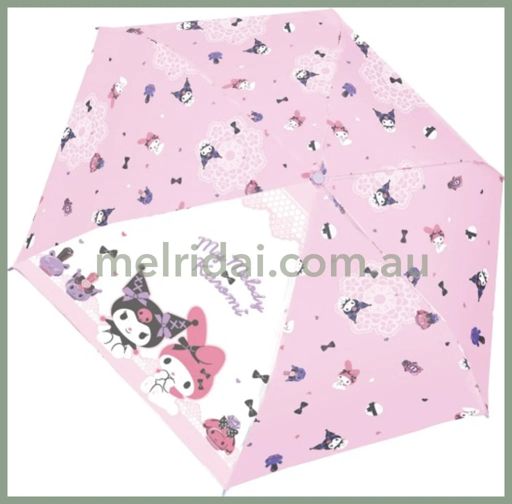 Sanrio | My Melody & Kuromi Umbrella 53Cm 日本三丽鸥 美乐蒂&库洛米 折叠伞 雨伞