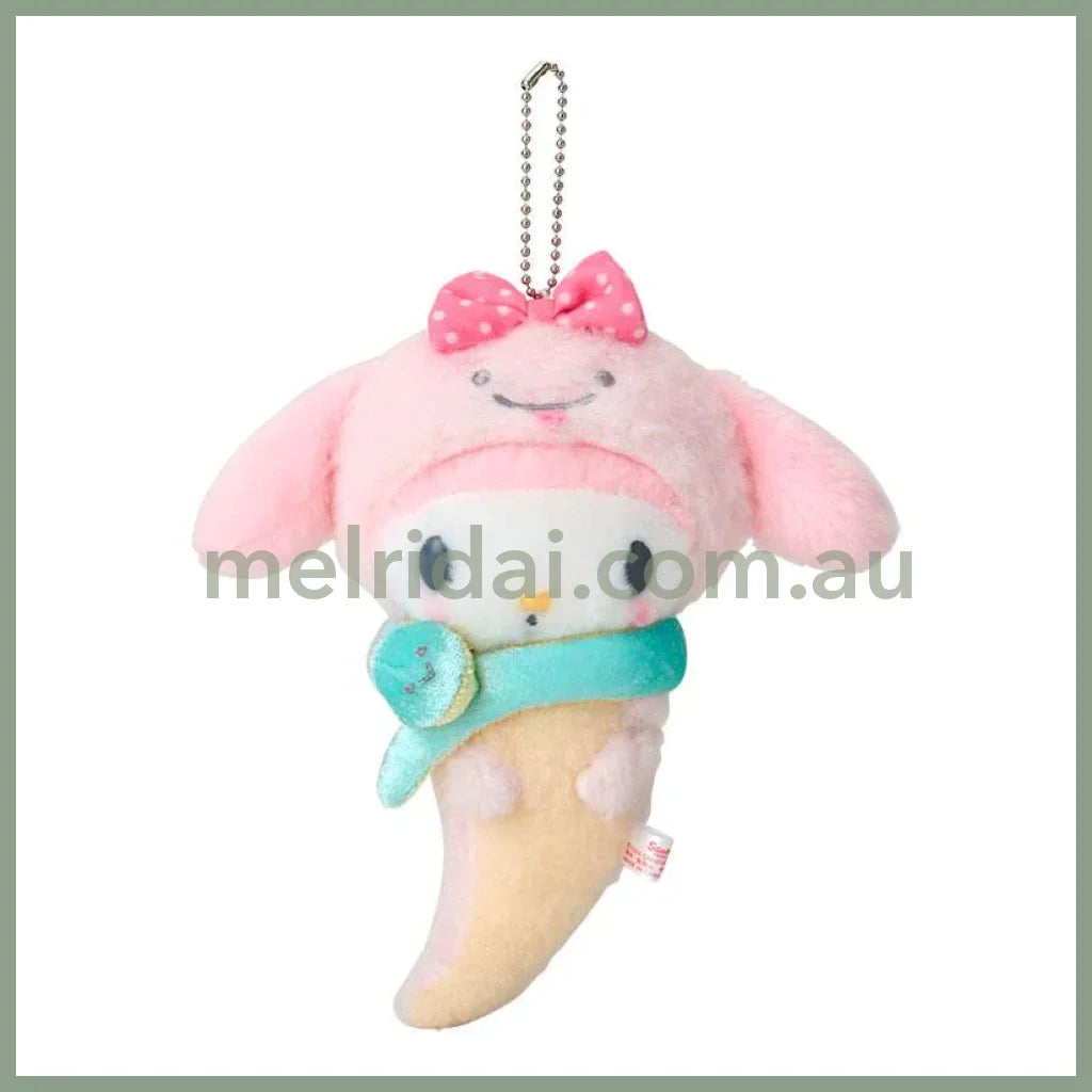 Sanrio | My Melody Mascot Holder Plush Keychain 14.5 X 12.8 6.8Cm (Zodiac Fortune 2024 - Snake)