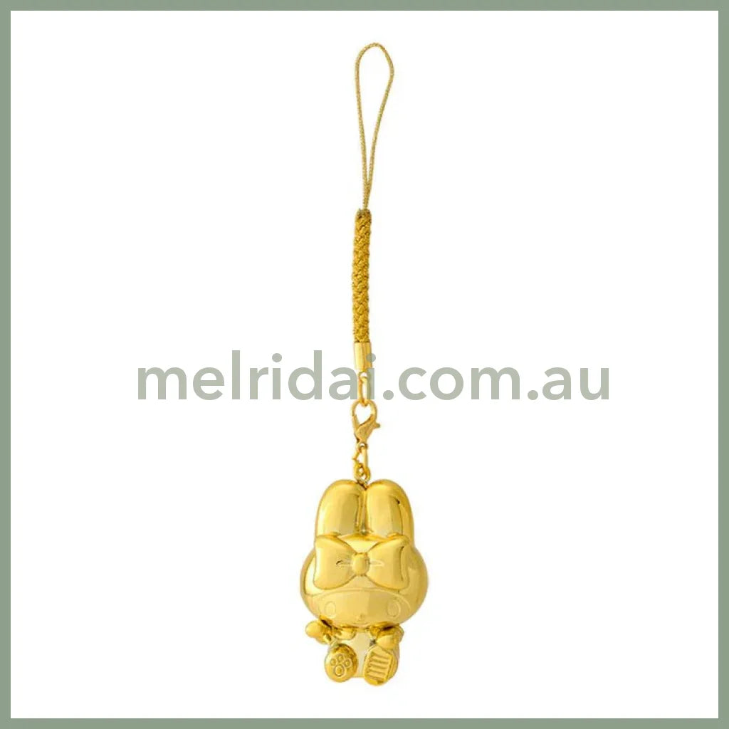 Sanrio | My Melody Netsuke Gold Color Charm W2.8×D2.6×H4.4Cm (Zodiac Fortune 2024 - Snake)