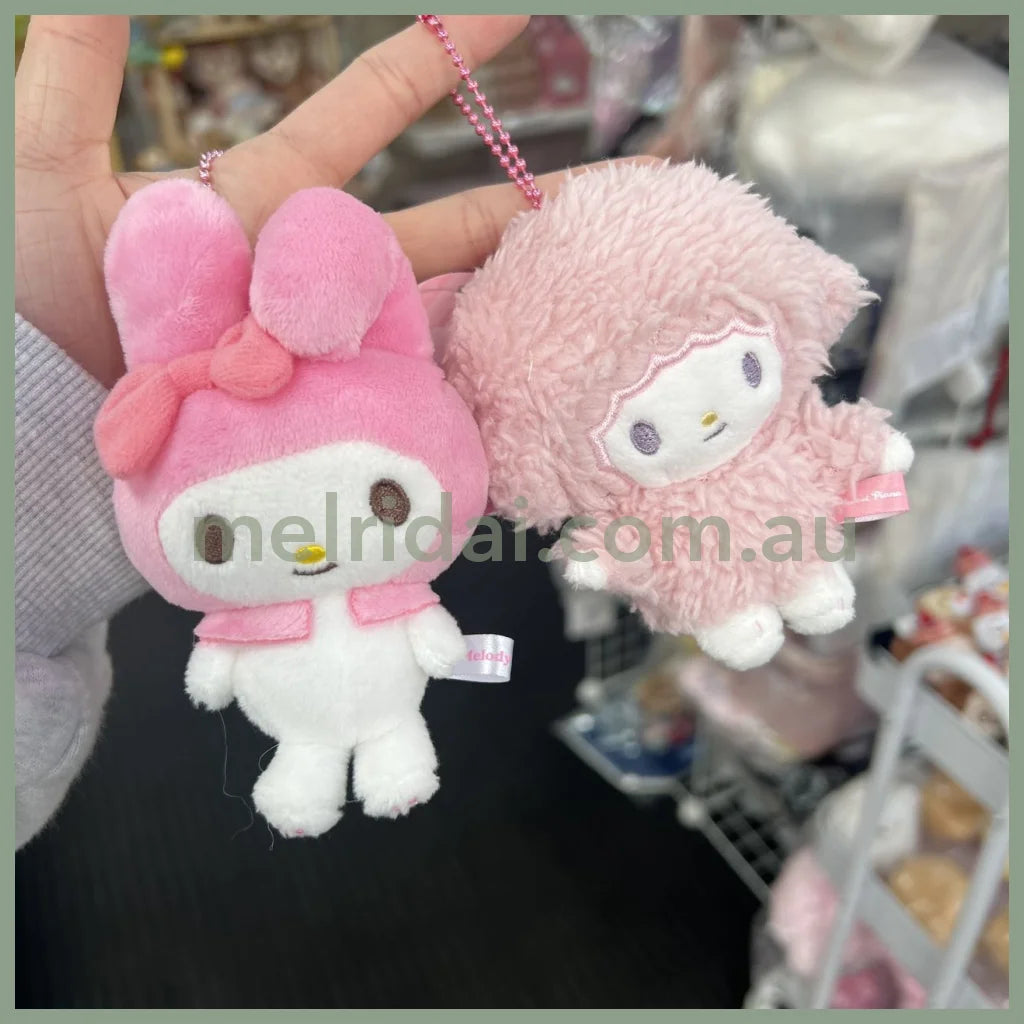 Sanrio | My Melody & Sweet Piano Mascot Plush Keychain Set 日本三丽鸥 美乐蒂&小羊必爱诺 毛绒玩偶挂件/包挂/钥匙链 一对