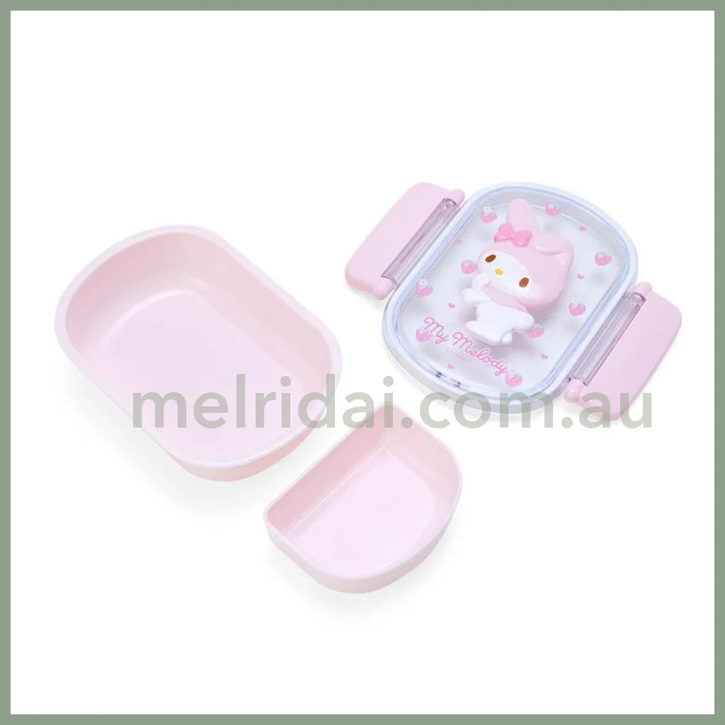 Sanrio | My Melody Transparent Double Button Lunch Box 360Ml //