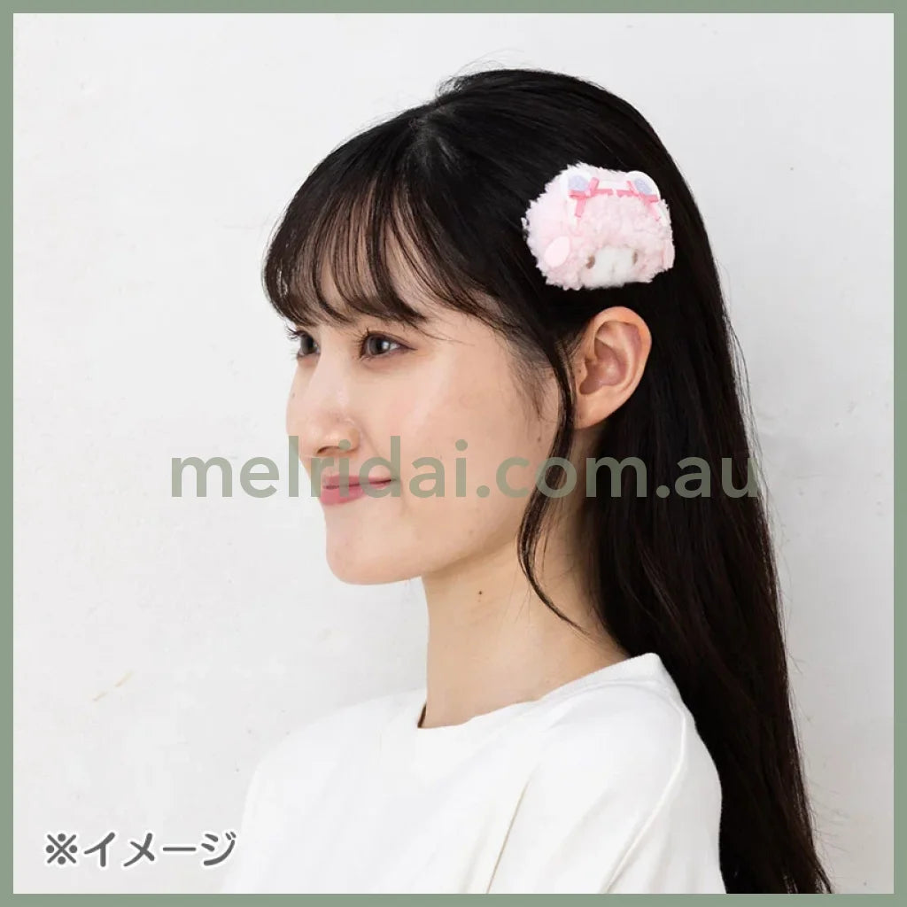 Sanrio | My Sweet Piano & Melody Hair Clip Set (My Little Treasure) 日本三丽鸥 玩偶发卡/刘海夹 两个入（小羊必爱诺生日）