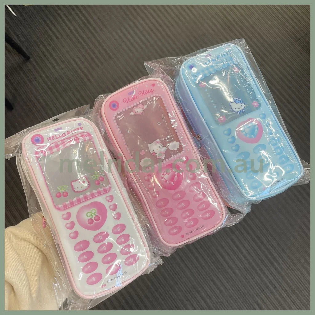 Sanrio | Nostalgic Flip Phone Vinyl Pouch/Clear Case H190×W80×D50Mm (Hello Kitty 2024 Summer