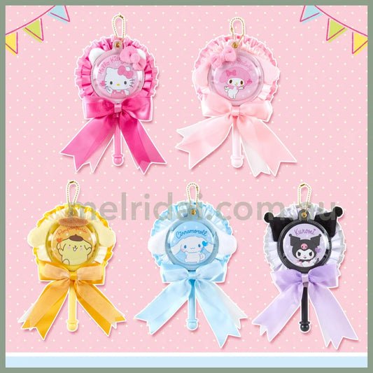 Sanrio | Original Rosette Cane Mascot 11.5×3×17.5Cm Badge 5.8Cm 日本三丽鸥 花朵造型徽章魔法棒/吧唧托/珠链挂件/包挂/钥匙链