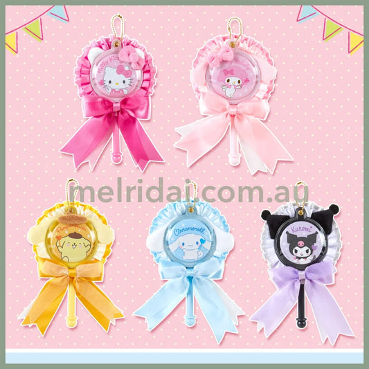 Sanrio | Original Rosette Cane Mascot 11.5×3×17.5Cm Badge 5.8Cm 日本三丽鸥 花朵造型徽章魔法棒/吧唧托/珠链挂件/包挂/钥匙链