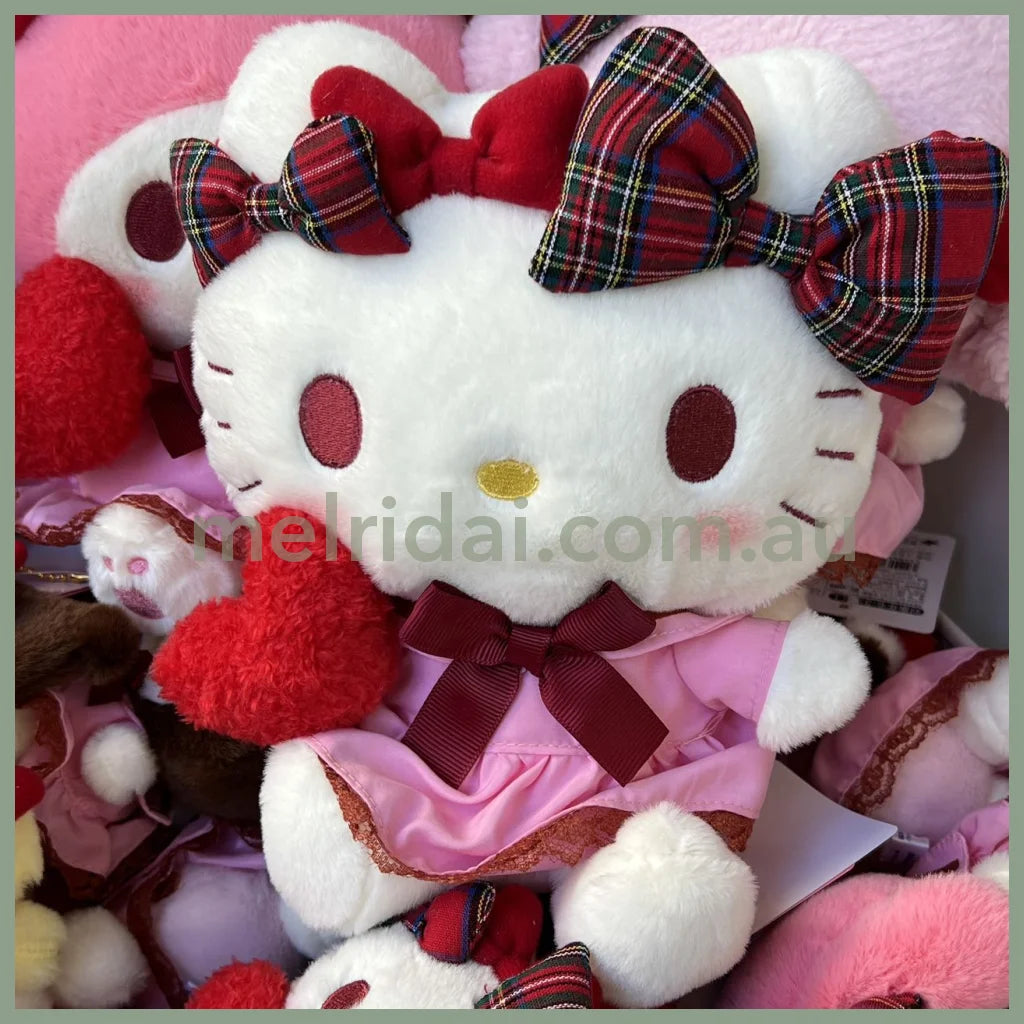 Sanrio | Plush Doll Approx.22Cm (Ribbon Love) 日本三丽鸥 毛绒玩偶公仔（蝴蝶结爱心） 凯蒂猫Hello Kitty