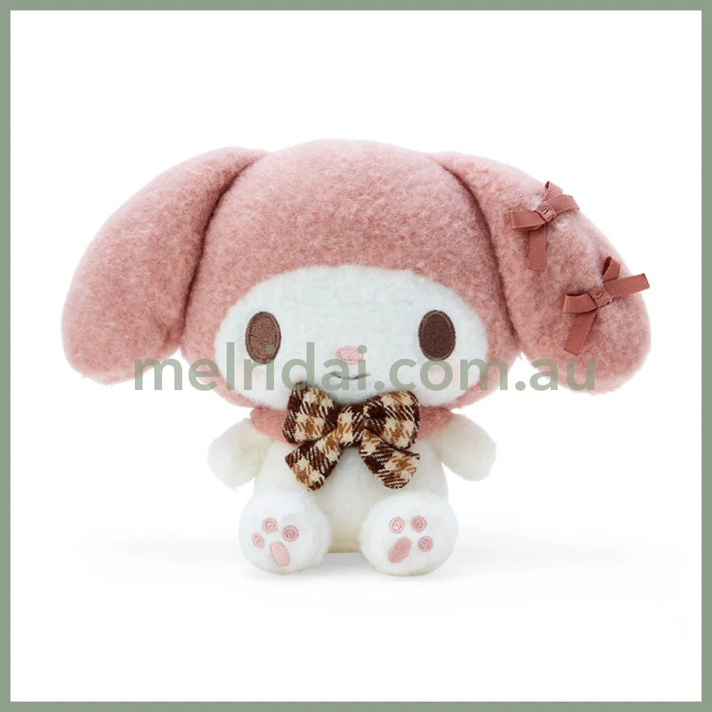 Sanrio | Plush Doll (Fluffy Mocha Check) M Approx.30Cm /M My Melody