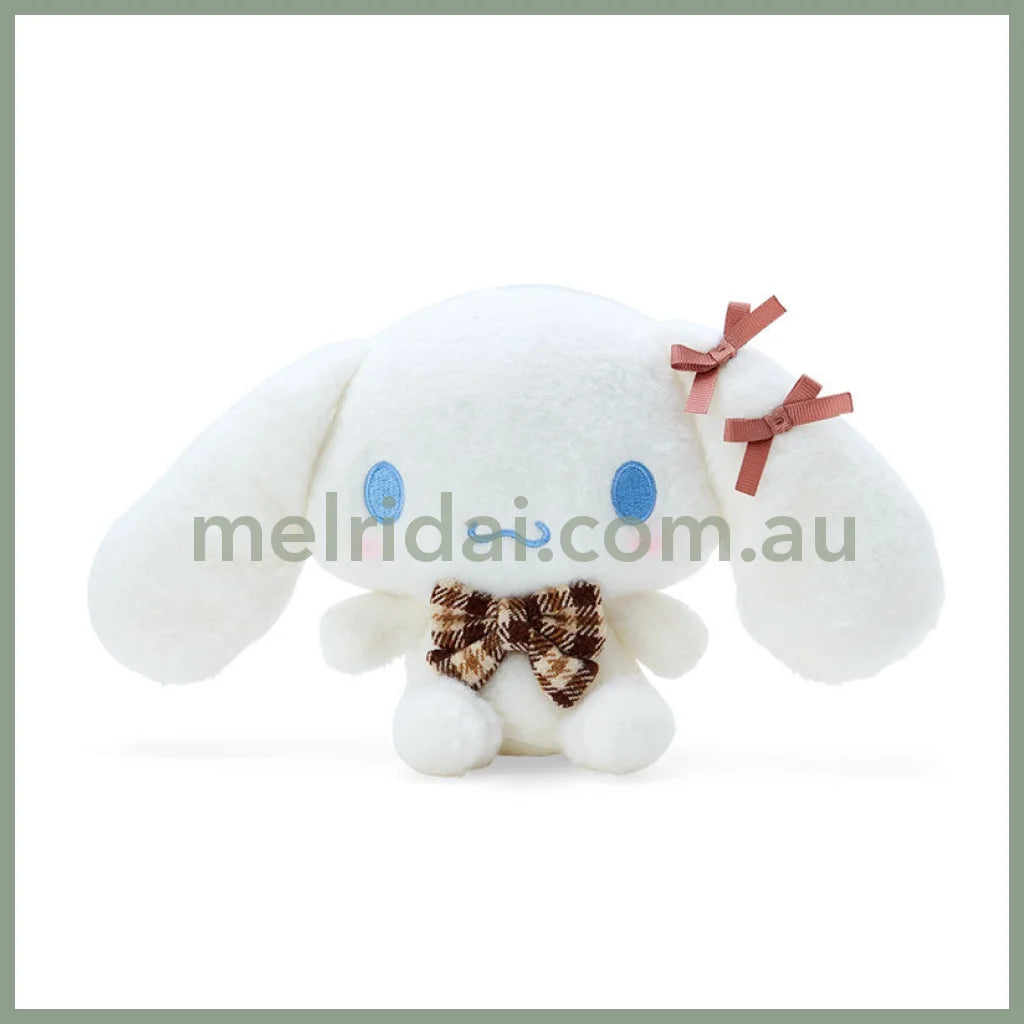 Sanrio | Plush Doll (Fluffy Mocha Check) M Approx.30Cm /M Cinnamoroll