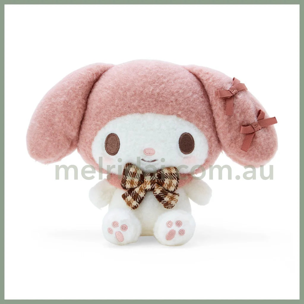 Sanrio | Plush Doll (Fluffy Mocha Check) S Approx.19Cm /S My Melody