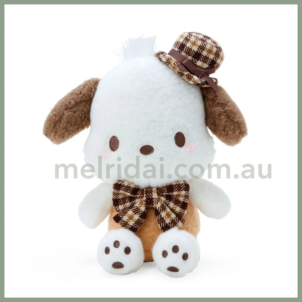 Sanrio | Plush Doll (Fluffy Mocha Check) S Approx.19Cm /S Pochacco