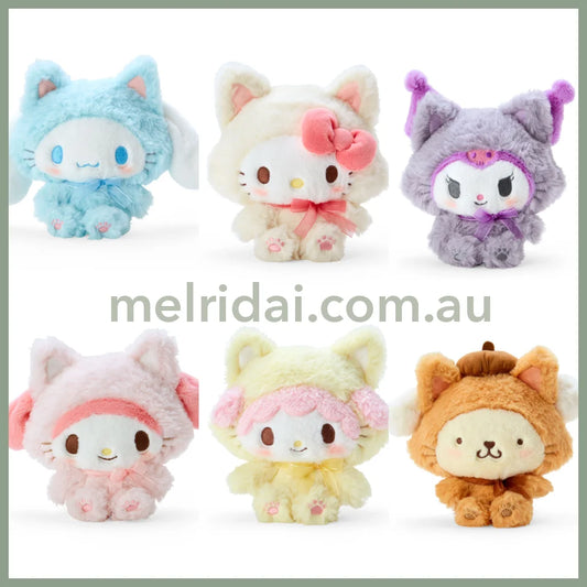 Sanrio | Plush Doll Fuwakuta Pastel Cat Approx.20Cm / Rua