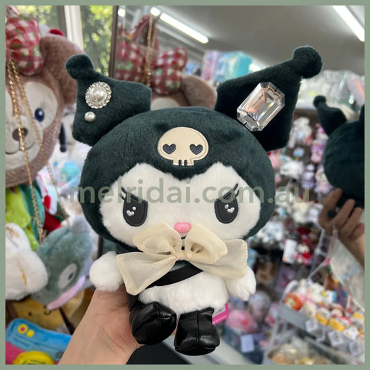 Sanrio | Plush Doll H23.5×W19×D9 (Kuromi French Girly) 日本三丽鸥 库洛米毛绒玩偶/公仔（少女系列）