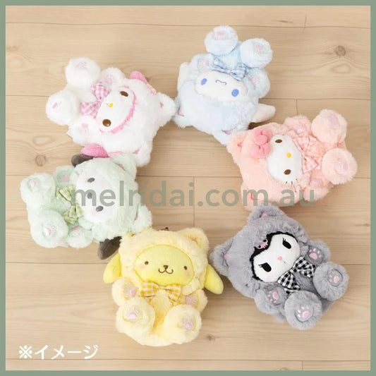 Sanrio | Plush Doll (Love Neko Series) W21.5×D18×H23Cm 日本三丽鸥 毛绒玩偶/公仔（变装猫咪日）