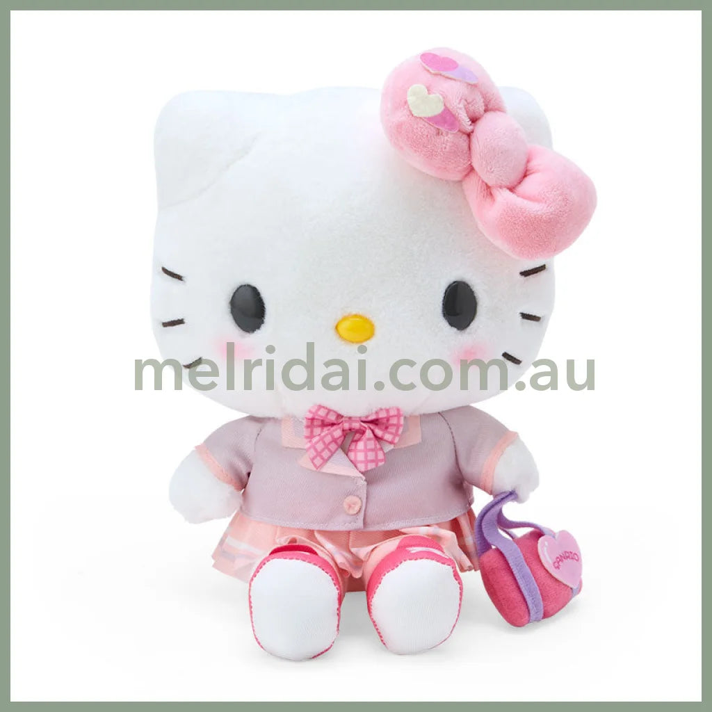 Sanrio | Plush Doll Toy Approx. 24Cm (Happy School Days) 日本三丽鸥 毛绒玩偶/公仔（闪闪高校/平成高校辣妹） 凯蒂猫Hello Kitty